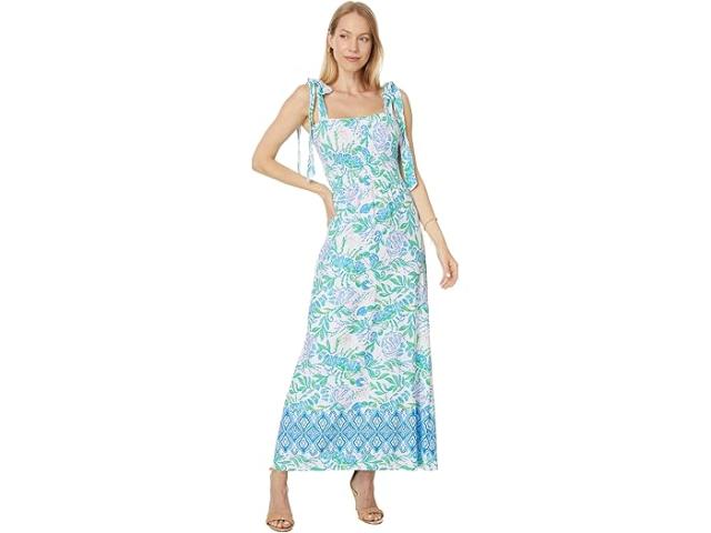 (取寄) リリー ピュリッツァー レディース カイルア スモック マキシ ドレス Lilly Pulitzer women Lilly Pulitzer Kailua Smocked Maxi Dress Resort White Just A Pinch Engineered Knit Dressの通販は 52,420円