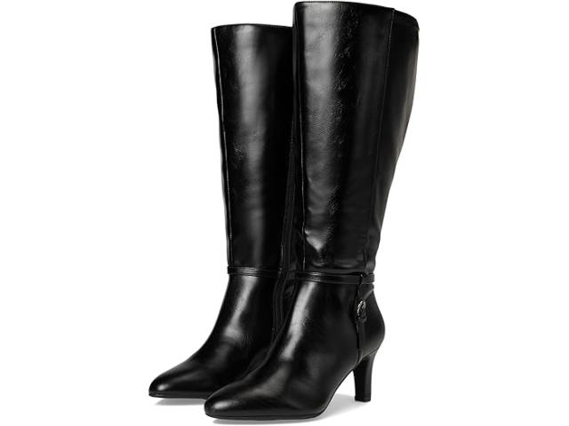 (取寄) ライフストライド レディース ギャラン エクストラ ワイド カーフ LifeStride women Galant Extra Wide Calf Black Faux Leather