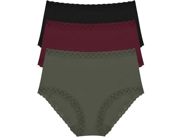 (取寄) ナトリ レディース ブリス フル ブリーフ 3-パック Natori women Bliss Full Brief 3-Pack Flint/ Fig/Black