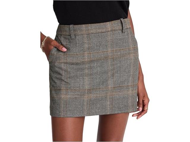 (取寄) メイドウェル レディース トラウザー ミニ スカート - プレーン ウィーブ プレイド Madewell women Trouser Mini Skirt - Plain Weave Plaid Brown Gray Plaid