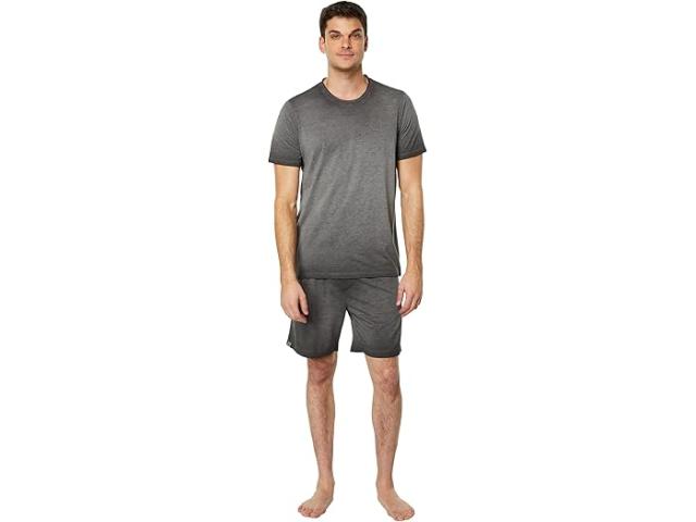(取寄) ベアフットドリームス メンズ マリブ コレクション トライ-ブレンド ティー アンド ショーツ セット Barefoot Dreams men Malibu Collection Tri-Blend Tee and Shorts Set Mineralの通販は