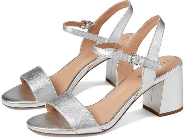 (取寄) コールハーン レディース ジョシー ブロック ヒール サンダル (65 mm) Cole Haan women Josie Block Heel Sandal (65 mm) Silver Leatherの通販は