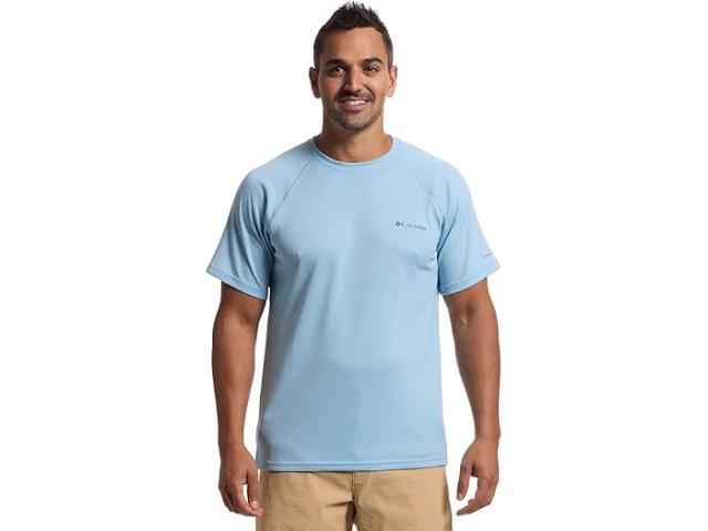 (取寄) コロンビア メンズ アルパイン チル プロ ショート スリーブ クルー Columbia men Alpine Chill Pro Short Sleeve Crew Ripple Blue
