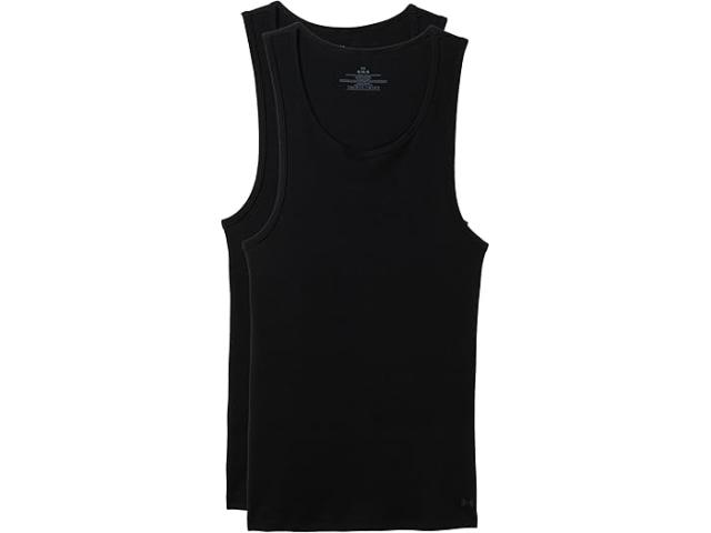 (取寄) アンダーアーマー メンズ パーフ コットン タンク 2-パック Under Armour men Perf Cotton Tank 2-Pack Black