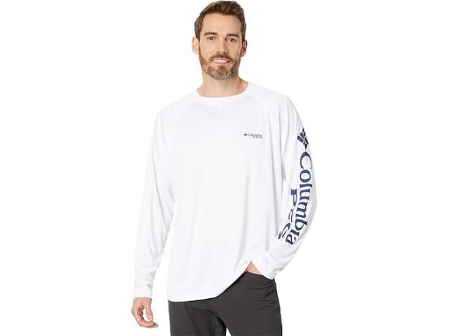 (取寄) コロンビア メンズ ターミナル タックル L/S シャツ Columbia men Terminal Tackle L/S Shirt White/Nightshade Logo