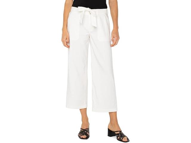(取寄) リバプールロサンゼルス レディース ベルテッド ワイド レッグ クロップ Liverpool Los Angeles women Belted Wide Leg Crop White