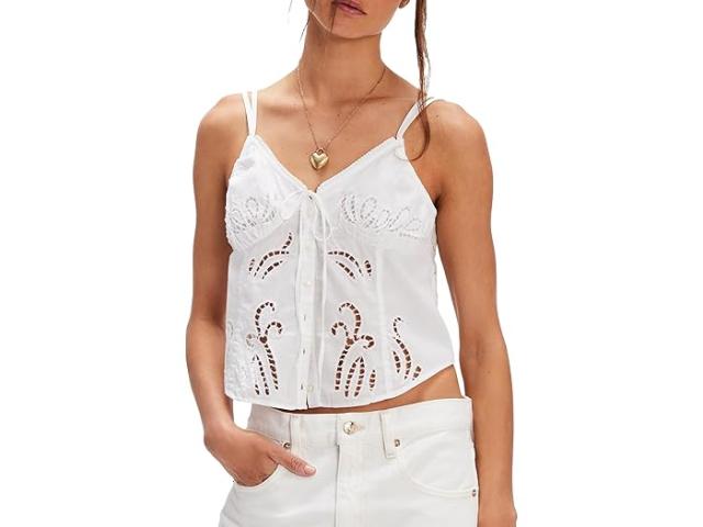 (取寄) フリーピープル レディース スウィート サミー アイレット トップ Free People women Sweet Sammi Eyelet Top Lucient White