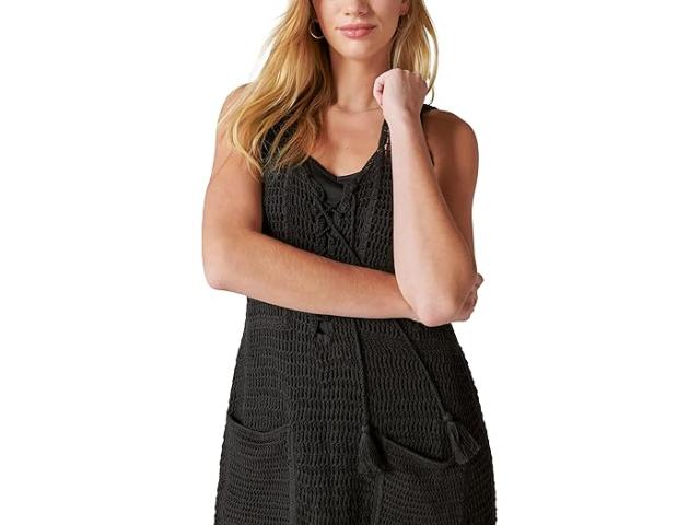 (取寄) ラッキーブランド レディース クローシェ バハ チュニック ドレス Lucky Brand women Crochet Baja Tunic Dress Meteorite 取寄) ラッキーブランド レディース クローシェ バハ チュニック