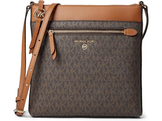 (取寄) マイケルコース レディース ジェット セット チャーム スモール ノース/サウス フラッツ クロスボディ MICHAEL Michael Kors women Jet Set Charm Small North/South Flat Crossbody Brown/Acorn