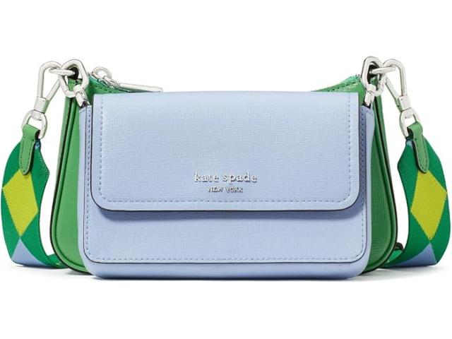 (取寄) ケイトスペード レディース ダブル アップ カラーブロック サフィーノ レザー ダブル アップ クロスボディ Kate Spade New York women Double Up Colorblocked Saffiano Leather Double Up Crossbody North Star Multi