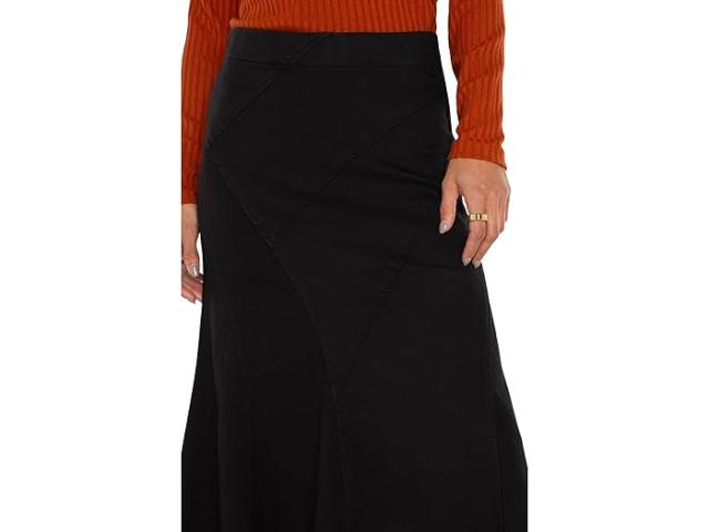 (取寄) リバプールロサンゼルス レディース プル オン シーム マーメイド マキシ スカート ミッド ライズ シルキー ソフト デニム Liverpool Los Angeles women Pull On Seamed Mermaid Maxi Skirt Mid Rise Silky Soft Denim Black Rinseの通販は