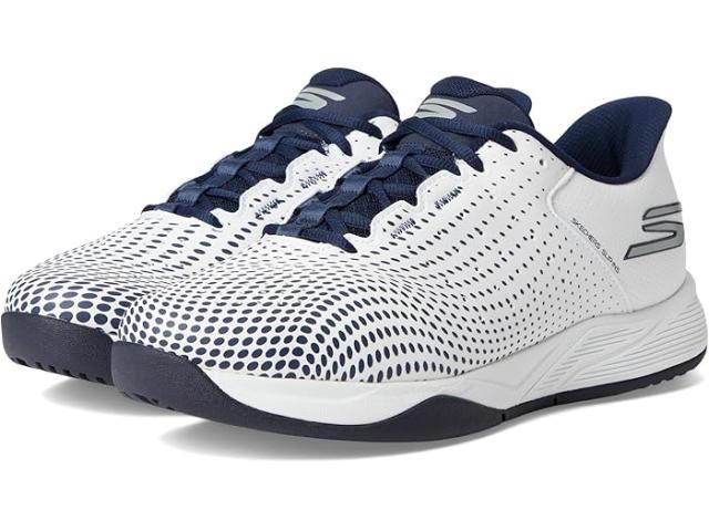(取寄) スケッチャーズ メンズ スケッチャーズ ピックルボール スリップ-インス リラックスド-フィット フィット: バイパー コート リロード SKECHERS men Skechers Pickleball Slip-ins Relaxed Fit: Viper Court Reload White/Navy