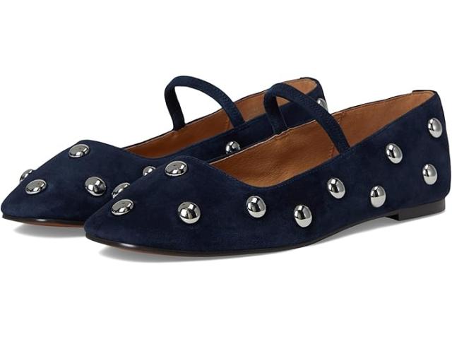 (取寄) メイドウェル レディース グレタ エラスティック メアリー ジーン - ドーム スタッズ Madewell women Greta Elastic Mary Jane - Dome Stud Deep Indigo