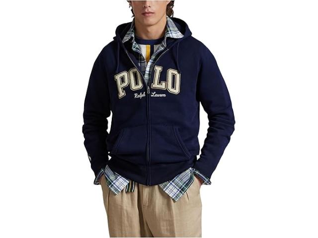 (取寄) ラルフローレン メンズ ロゴ フリース フルジップ ブーディ Polo Ralph Lauren men Logo Fleece Full-zip Hoodie Cruise Navy