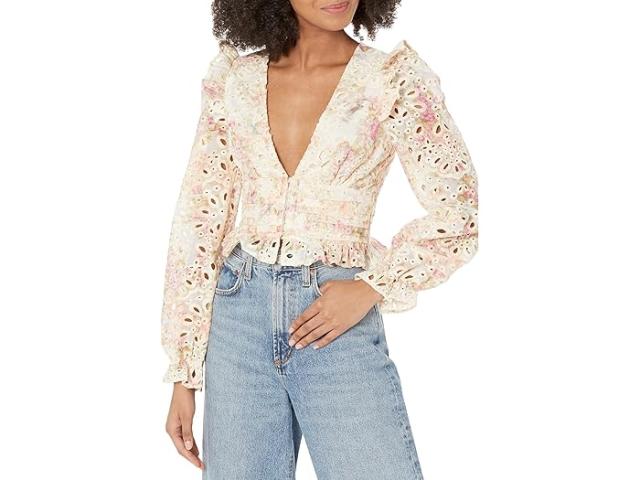 (取寄) ラインアンドドット レディース メドウ ロング スリーブ トップ line and dot women line and dot Meadow Long Sleeve Top Pink Multiの通販はブラウス
