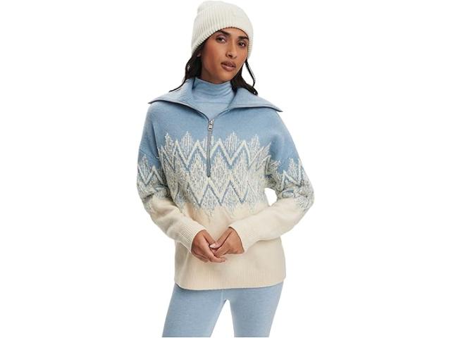 (取寄) バーリー レディース ヘッダ フェアアイル 1/2 ジップ Varley women Hedda Fairisle 1/2 Zip Ashley Blue