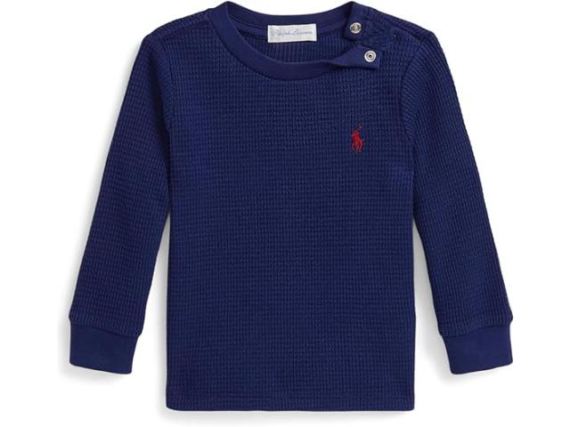 (取寄) ラルフローレン キッズ ボーイズ ワッフル-ニット コットン ロング スリーブ ティー (インファント) Polo Ralph Lauren Kids boys Waffle-Knit Cotton Long Sleeve Tee (Infant) Fall 