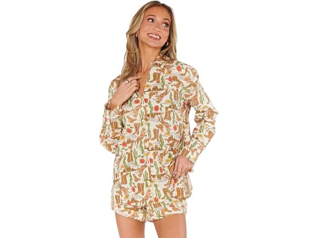 (取寄) ショウ ミー ユア ムームー レディース ショーツ パジャマ セット Show Me Your Mumu women Show Me Your Mumu Shorts Pajama set Rodeo Escapeの通販は