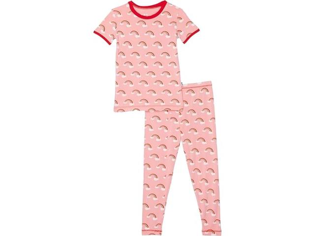 (取寄) キッキー パンツ キッズ ガールズ ショート スリーブ パジャマ セット (トドラー/リトル キッズ) Kickee Pants Kids girls Kickee Pants Kids Short Sleeve Pajama Set (Toddler/Little Kids) Strawberry Rainbowの通販は