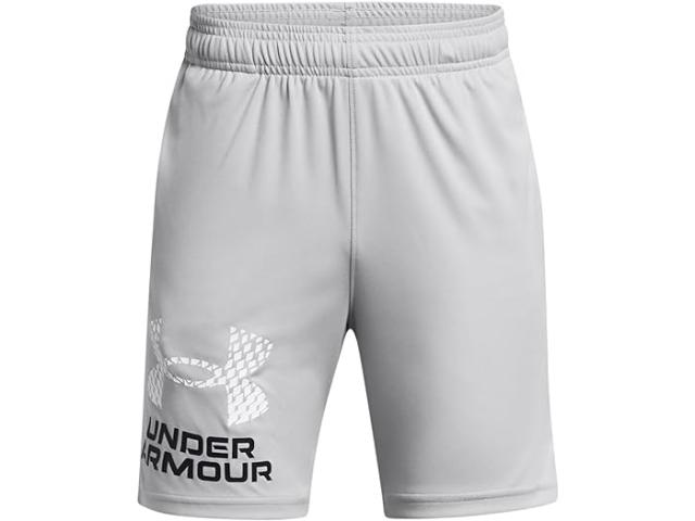 (取寄) アンダーアーマー キッズ キッズ テック ロゴ ショーツ (ビッグ キッズ) Under Armour Kids kids Under Armour Kids Tech Logo Shorts (Big Kids) Mod Gray/White