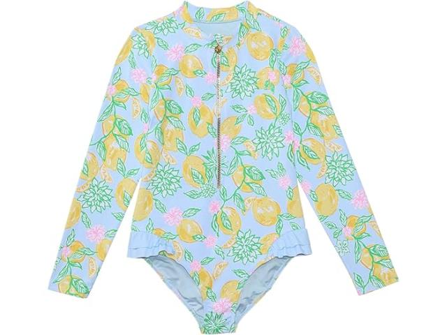 (取寄) リリー ピュリッツァー キッズ ガールズ ラッシュガード Upf 50+ (トドラー/リトル キッズ/ビッグ キッズ) Lilly Pulitzer Kids girls Denning Rashguard Upf 50+ (Toddler/Little Kids/Big Kids) Bluette Make Lemonade