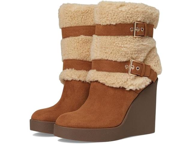 (取寄) ジェシカ シンプソン レディース シアリング ウェッジ ブーティ Jessica Simpson women Meztyn Shearling Wedge Bootie Safari Brown