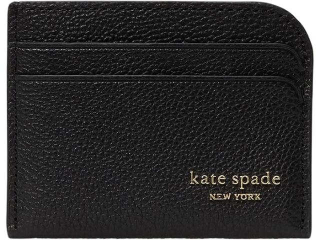 (取寄) ケイトスペード レディース デビン ペブルド レザー カード ホルダー Kate Spade New York women Devin Pebbled Leather Card Holder Black