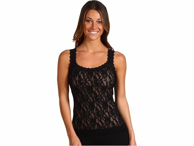 (取寄) ハンキー パンキー レディース シグニチャー レース アンライン カミ Hanky Panky women Hanky Panky Signature Lace Unlined Cami Blackの通販は