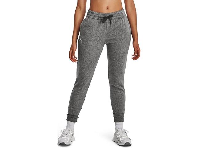(取寄) アンダーアーマー レディース ライバル フリース ジョガーズ Under Armour women Rival Fleece Joggers Castlerock Light Heather/White 1