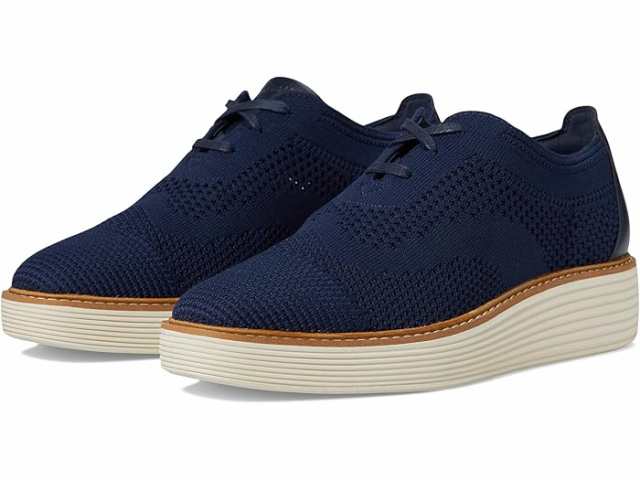 (取寄) コールハーン レディース オリジナル グランド プラットフォーム ステッチライト オックスフォード Cole Haan women Cole Haan Original Grand Platform Stitchlite Oxford Navy Blazer Knit/Ivoryの通販は