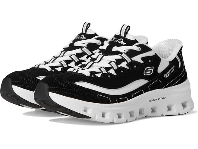(取寄) スケッチャーズ レディース グライド-ステップ プロ ヘリテージ クラシック ハンズ フリー スリップインズ SKECHERS women Glide-Step Pro Heritage Classic Hands Free Slip-Ins Black White