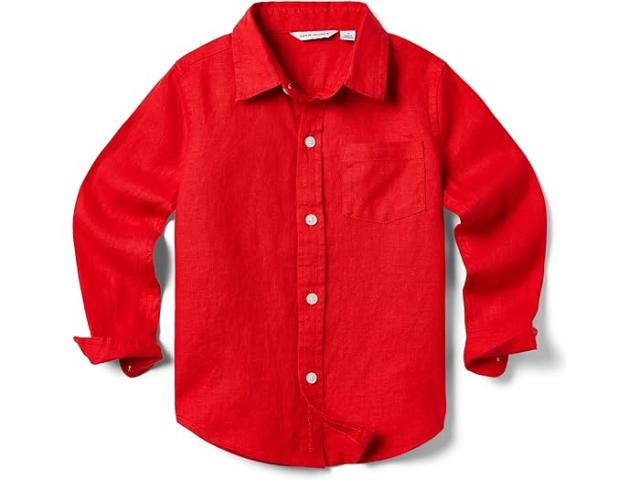 (取寄) ジャニー アンド ジャック ボーイズ リネン ロール アップ シャツ (トドラー/リトル キッズ/ビッグ キッズ) Janie and Jack boys Janie and Jack Linen Roll Up Shirt (Toddler/Little Kids/Big Kids) Redの通販は
