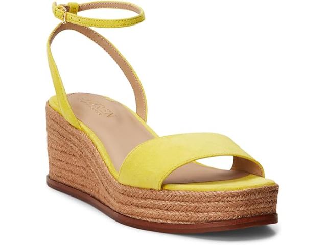 (取寄) ローレン ラルフローレン レディース レオナ スエード エスパドリーユ LAUREN Ralph Lauren women LAUREN Ralph Lauren Leona Suede Espadrille Yellowの通販は