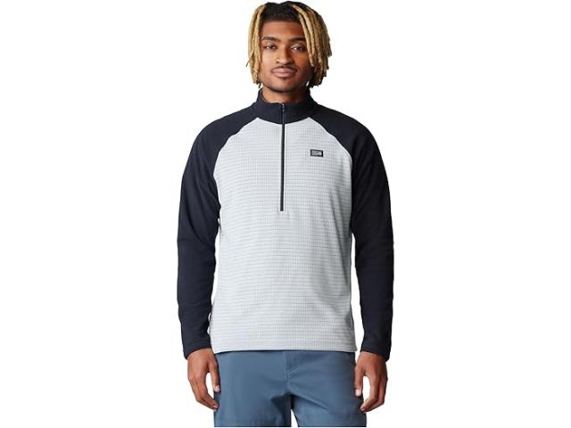 (取寄) マウンテンハードウェア メンズ サミット グリッド 1/2 ジップ Mountain Hardwear men Mountain Hardwear Summit Grid 1/2 Zip Glacial/Blackの通販は