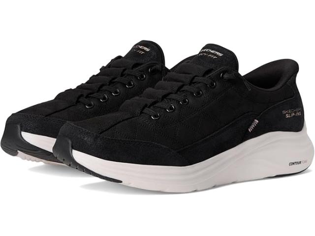 (取寄) スケッチャーズ レディース コンツアー フォーム コージー フィット ハンズ フリー スリップインズ SKECHERS women Contour Foam Cozy Fit Hands Free Slip-ins Black