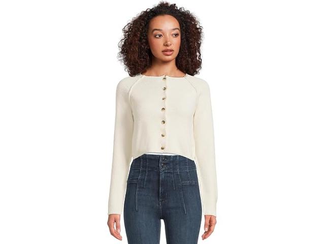 (取寄) フリーピープル レディース シドニー シュランケン カルディ Free People women Sydney Shrunken Cardi Optic White