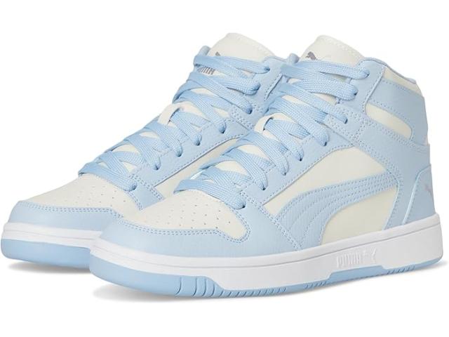 (取寄) プーマ レディース リバウンド レイアップ ミッド シューズ PUMA women Rebound Layup Mid Shoes White/Haute Tropic/Silver