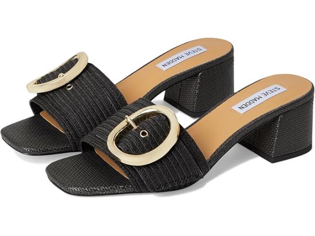 (取寄) スティーブマデン レディース  Steve Madden women Seacrest Black Raffia