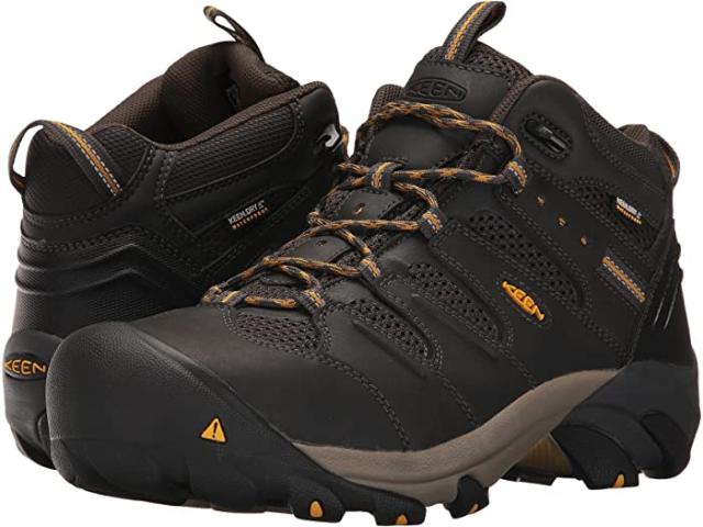 (取寄) キーン ユーティリティ メンズ ランシング ミッド ウォータープルーフ スティール トゥ KEEN Utility men  Lansing Mid Waterproof Steel Toe Raven/Tawny Oliveの通販は 48,680円