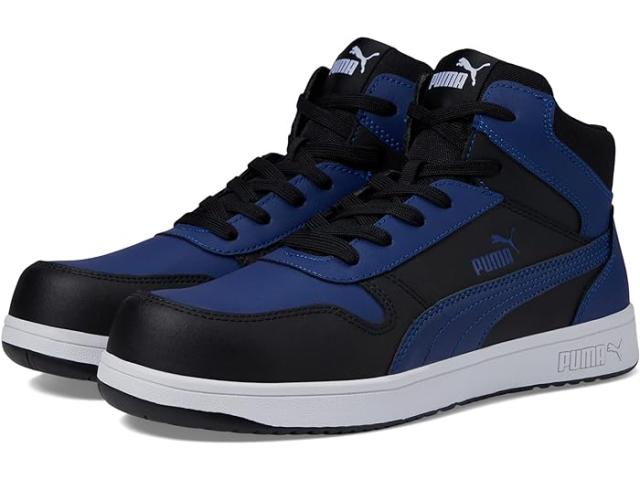 (取寄) プーマ セーフティー メンズ フロントコート レザー ミッド ASTM SD PUMA Safety men PUMA Safety Frontcourt Leather Mid ASTM SD Blue/Blackの通販は