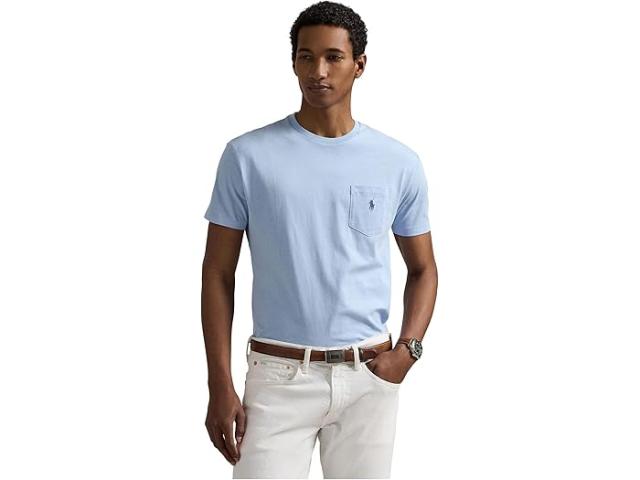 (取寄) ラルフローレン メンズ クラシック フィット ジャージ ポケット T-シャツ Polo Ralph Lauren men Classic Fit Jersey Pocket T-Shirt Southport Blue