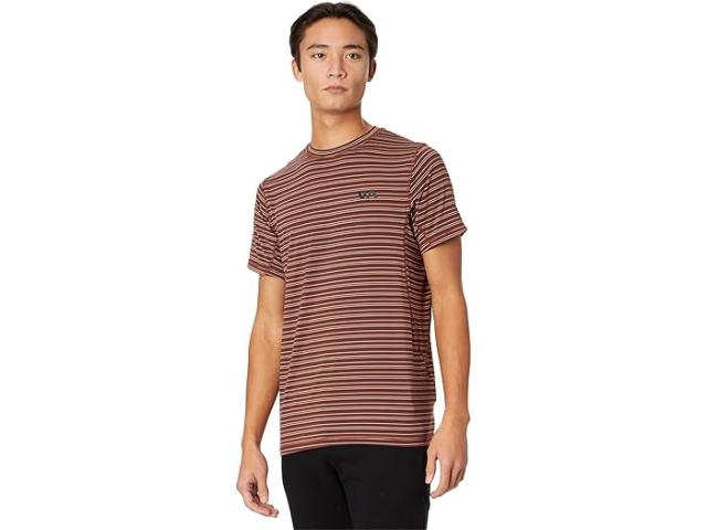 (取寄) ルーカ メンズ スポーツ ベント ストライプ ショート スリーブ ティー RVCA men Sport Vent Stripe Short Sleeve Tee Burgundy