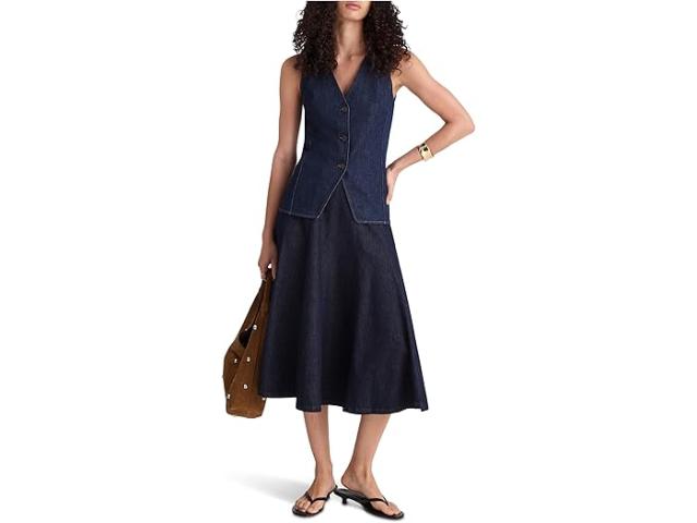 取寄) メイドウェル レディース ロング ライン V ネック ベスト イン