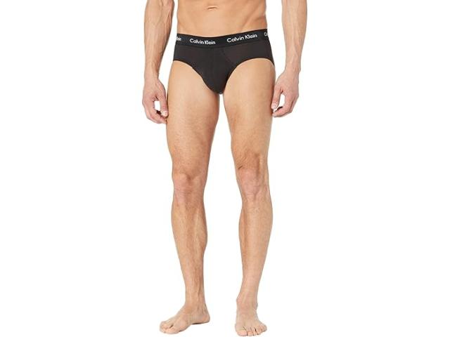 (取寄) カルバンクライン アンダーウェア メンズ コットン ストレッチ マルチパック ヒップ ブリーフ   Underwear men Cotton Stretch Multipack Hip Brief Black