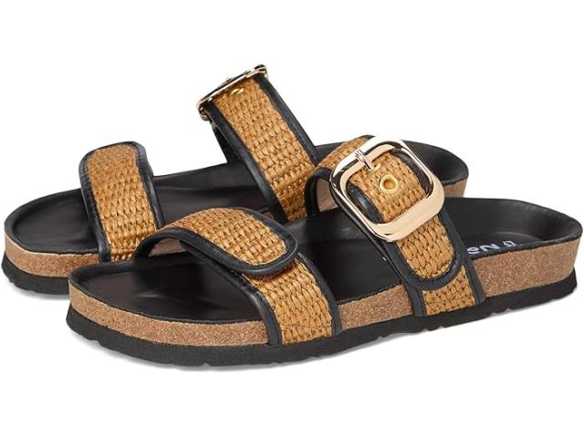 (取寄) ナオト レディース ナッシュビル Naot women Nashville Soft Black Leather/Golden Brown Raffia