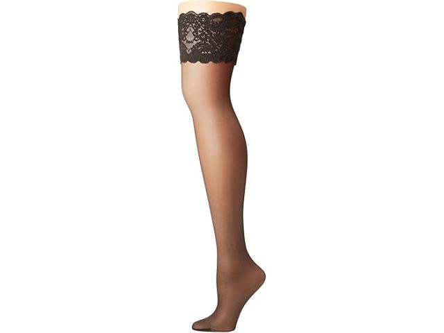 (取寄) ウォルフォード レディース サテン タッチ 20 ステイ-アップ タイ ハイズ Wolford women Satin Touch 20 Stay-Up Thigh Highs Nearly Black