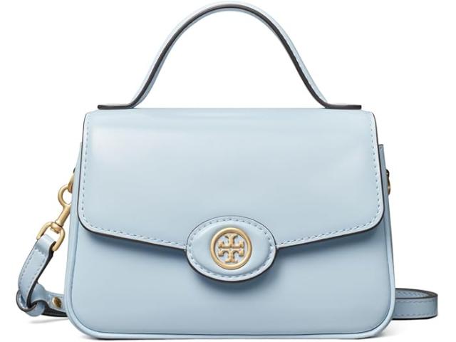 (取寄) トリーバーチ レディース ロビンソン スパッツォラート スモール トップ ハンドル バッグ Tory Burch women Tory Burch Robinson Spazzolato Small Top-Handle Bag Pale Lapisの通販は