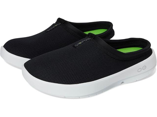 (取寄) ウーフォス メンズ オークージー スポーツ ミュール シューズ OOFOS men OOcoozie Sport Mule Shoe White/Black