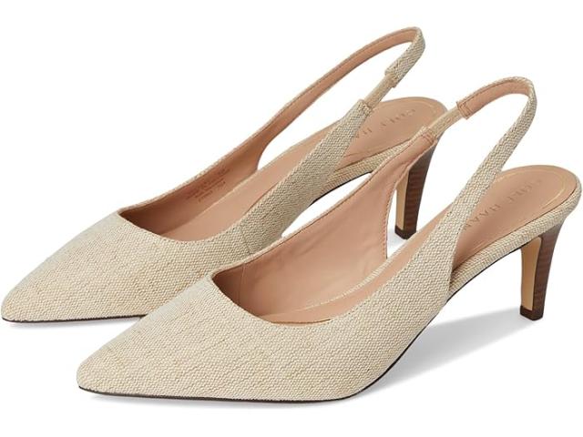 (取寄) コールハーン レディース ヴァンダム スリング バック ポンプ 65 ウム Cole Haan women Vandam Sling Back Pump 65 mm Natural Canvas