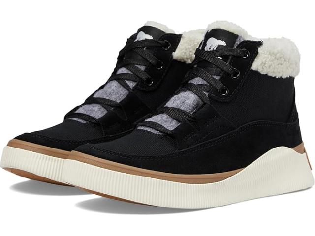 (取寄) ソレル レディース アウト n アバウト Iv ミッド スニーカー ウォータープルーフ SOREL women Out N About IV Mid Sneaker Waterproof Black/Sea Salt